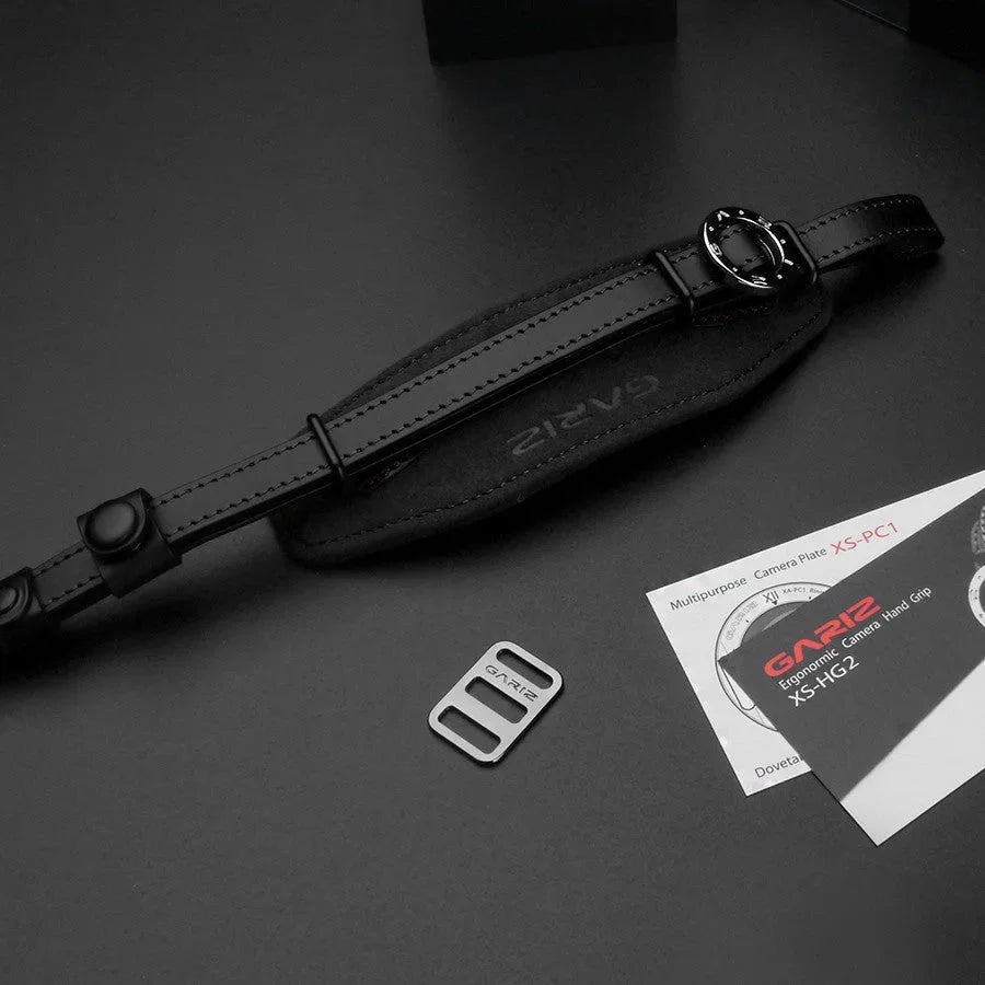 Handschlaufe | Alcantara, Leder, Schwarz | Gariz Design | Ergonomische Gariz Alcantara Handschlaufe Trageriemen Trageschlaufe / At-hg2/cg