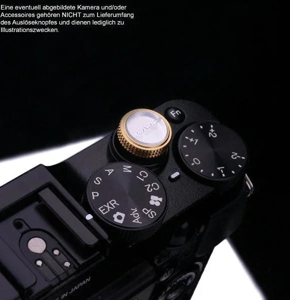 Auslöseknöpfe | Gelb / Gold, Messing | Gariz Design | Gariz Auslöseknopf / Soft Release Button Für Leica Fuji Nikon Etc. / Xa-sb5