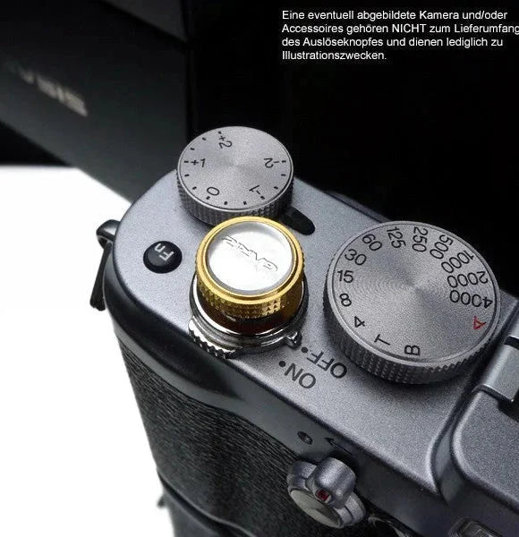 Auslöseknöpfe | Gelb / Gold, Messing | Gariz Design | Gariz Auslöseknopf / Soft Release Button Für Leica Fuji Nikon Etc. / Xa-sb5