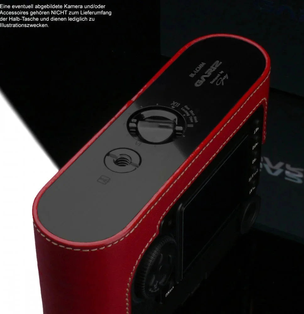 Half Case Bereitschaftstasche | Leder, Leica, Rot | Gariz Design | Gariz Black-label Kameratasche Leder Tasche Leica M8 / M9 / m Mono /