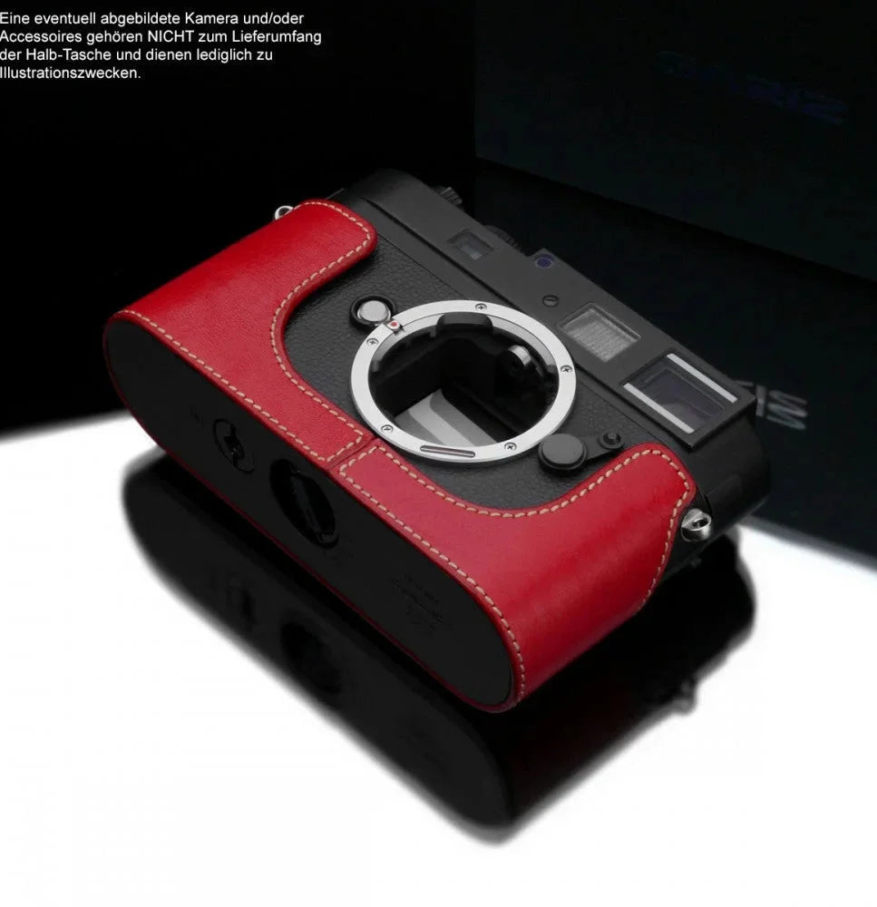 Half Case Bereitschaftstasche | Leder, Leica, Rot | Gariz Design | Gariz Black-label Kameratasche Leder Tasche Leica M8 / M9 / m Mono /