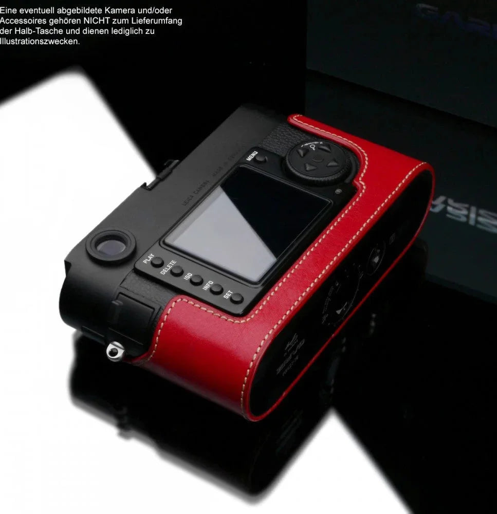 Half Case Bereitschaftstasche | Leder, Leica, Rot | Gariz Design | Gariz Black-label Kameratasche Leder Tasche Leica M8 / M9 / m Mono /