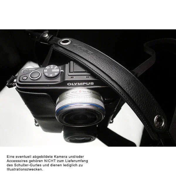 Kameragurte | Leder, Schwarz | Gariz Design | Gariz Echtleder Designer Kamera-gurt / Schultergurt / Trageriemen / Xs-chlsnbk