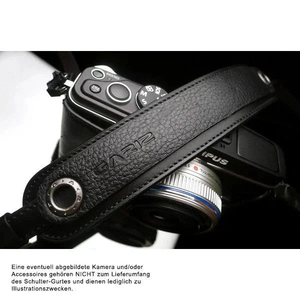 Kameragurte | Leder, Schwarz | Gariz Design | Gariz Echtleder Designer Kamera-gurt / Schultergurt / Trageriemen / Xs-chlsnbk