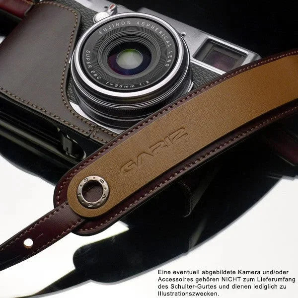 Kameragurte | Dunkelbraun, Leder | Gariz Design | Gariz Echtleder Designer Kamera-gurt / Schultergurt / Trageriemen / Xs-chlsnbr