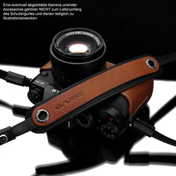 Kameragurte | Hellbraun, Leder | Gariz Design | Gariz Echtleder Designer Kamera-gurt / Schultergurt / Trageriemen / Xs-chlsncm2