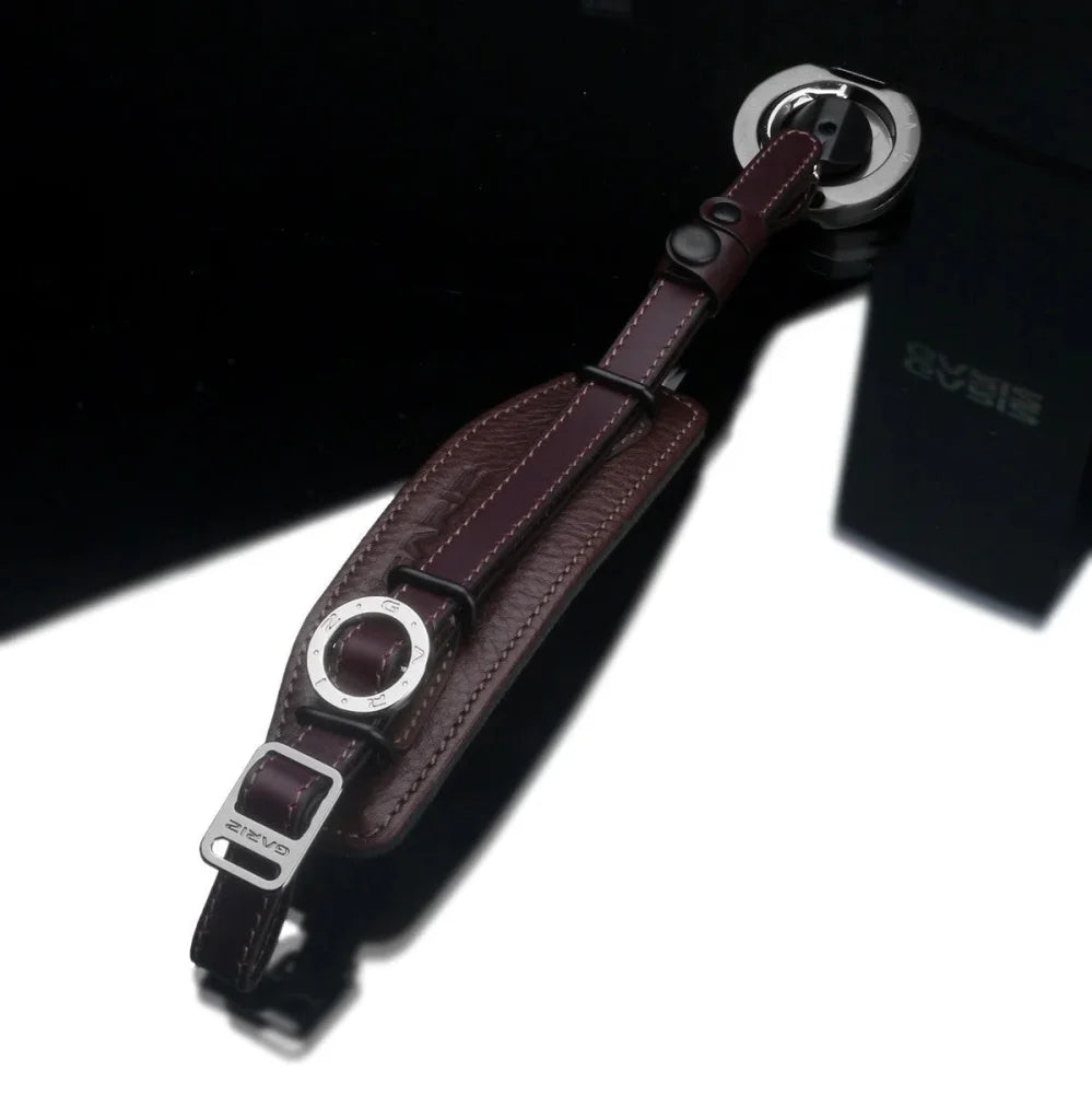 Handschlaufe | Dunkelbraun, Leder | Gariz Design | Gariz Echtleder Handschlaufe Schultergurt Schnellwechelplatte Im Set / At-nfabr