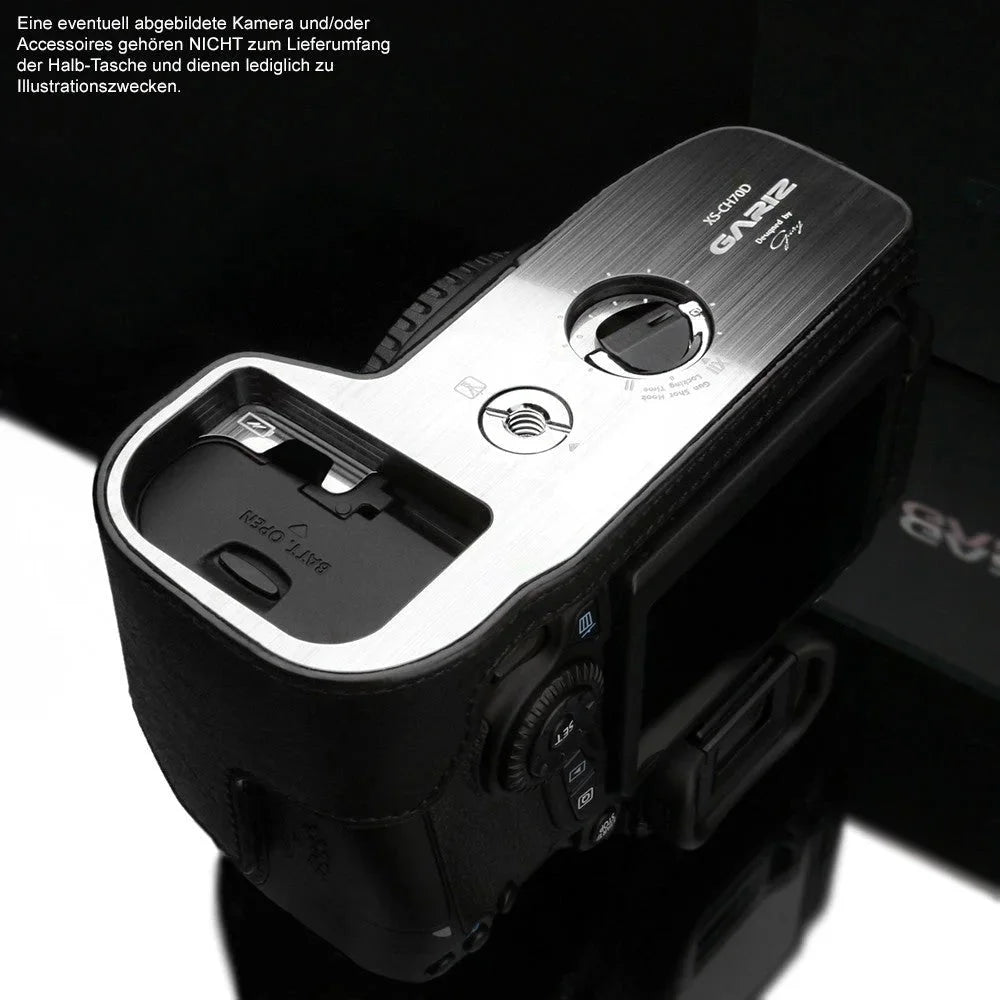 Half Case Bereitschaftstasche | Canon, Leder, Schwarz | Gariz Design | Gariz Kameratasche Ledertasche Tasche Für Canon Eos 70d / Xs-ch70dbk