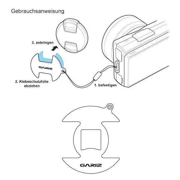 Objektivdeckel Sicherung | Leder | Gariz Design | Gariz Objektivdeckel Sicherung Für Zeiss 1855-570 Objektivdeckel / Xa-cfze72bk