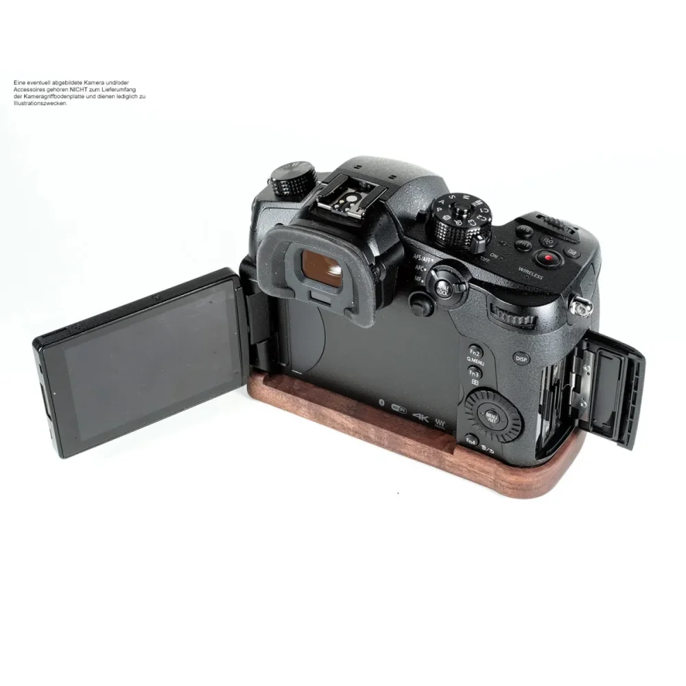 Kameragriffe | Dunkelbraun | J.b. Camera Designs Usa | Handgriff Boden Platte Für Panasonic Lumix Dc-gh5 Kamera Aus Walnuss Holz