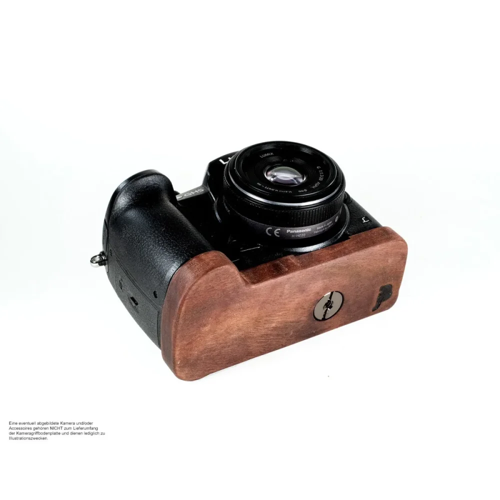 Kameragriffe | Dunkelbraun | J.b. Camera Designs Usa | Handgriff Boden Platte Für Panasonic Lumix Dc-gh5 Kamera Aus Walnuss Holz