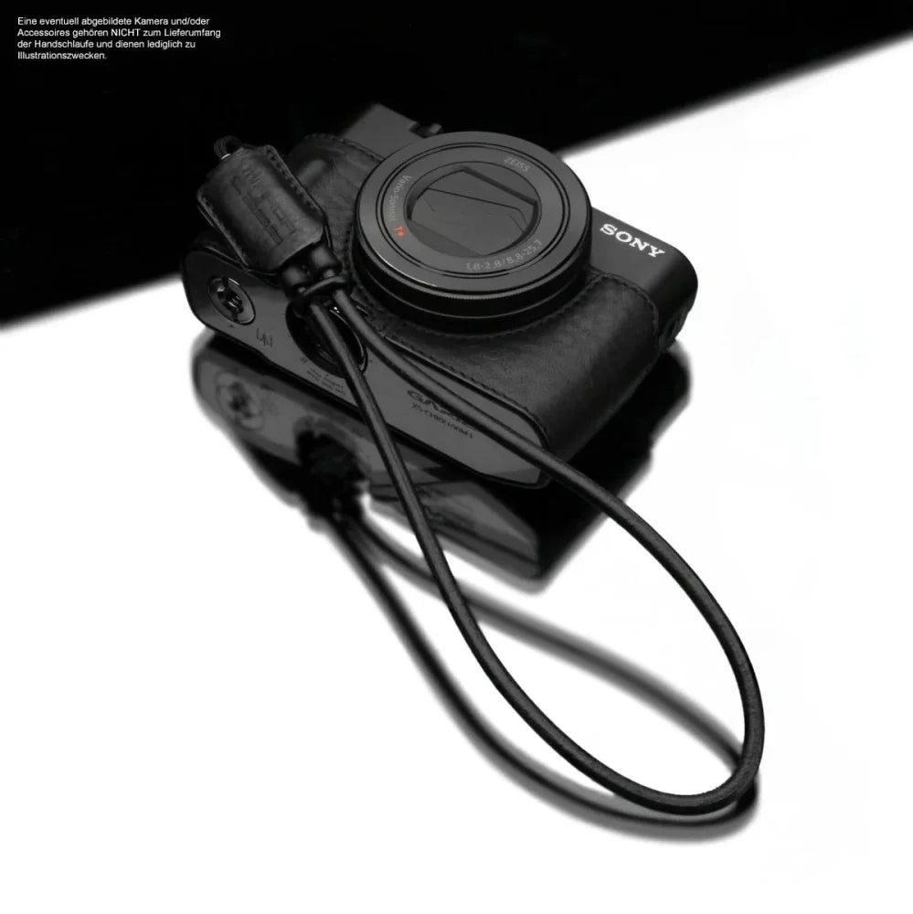 Handschlaufe | Leder, Schwarz | Gariz Design | Handschlaufe Für Kameras | Leder Aus Italien | Gariz Design | Schwarz | Xs-wsl1