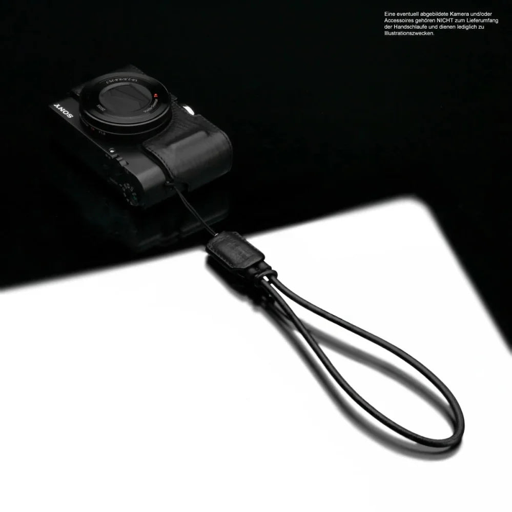 Handschlaufe | Leder, Schwarz | Gariz Design | Handschlaufe Für Kameras | Leder Aus Italien | Gariz Design | Schwarz | Xs-wsl1