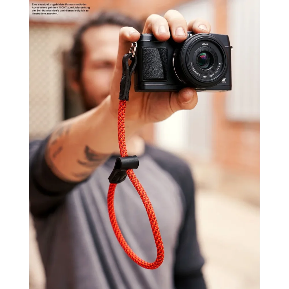Handschlaufe | Leder, Orange, Seil | J.b. Camera Designs Usa | Kamera Handschlaufe Aus Seil Und Leder In Rot Orange Weinrot | Jb Camera