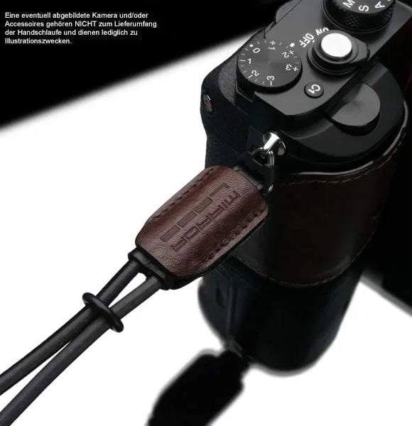 Handschlaufe | Leder, Schwarz | Gariz Design | Kamera Handschlaufe Von Gariz Design Aus Leder In Braun Bzw. Dunkelbraun Schwarz