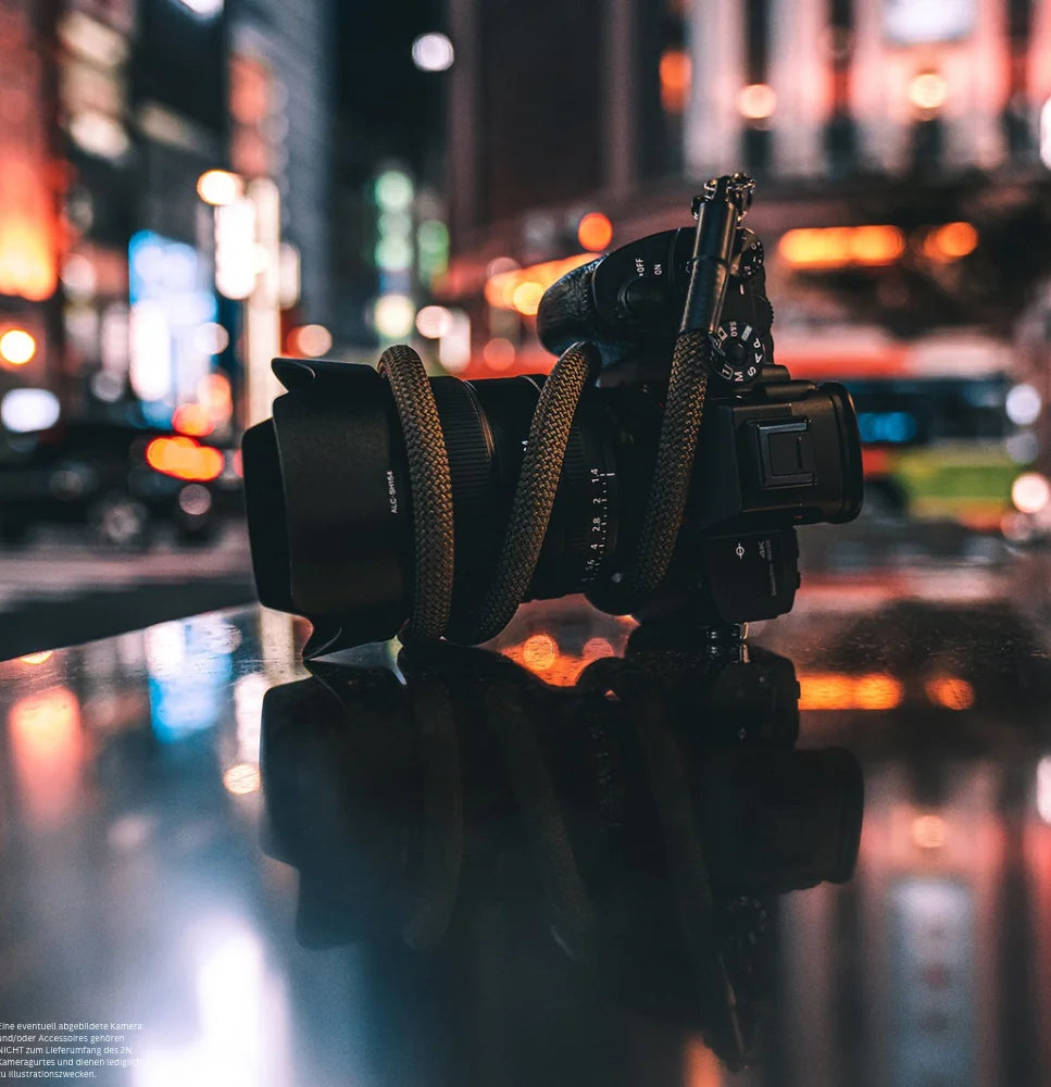 Tuenne Technical Outdoor Design Kameragurte | Khaki / Grün - Seil | Kamera Schultergurt Aus Kletterseil | Olive Grün | Aufbau Patentiert |