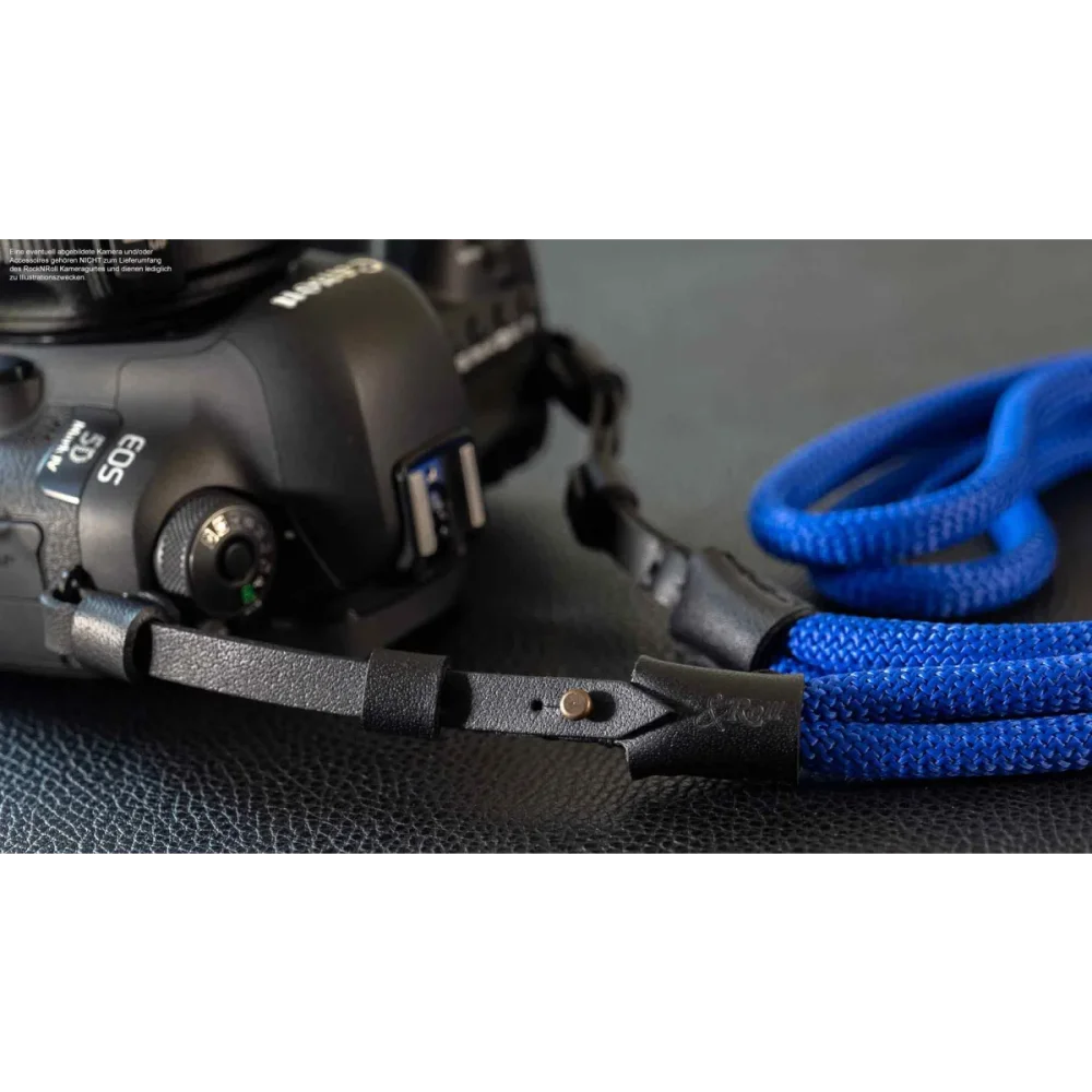 Kameragurte | Blau, Leder, Seil | Rock n Roll Camera Straps And Bags | Kamera Schultergurt Für Dslr Und Systemkameras | Poly Seide | Rock n