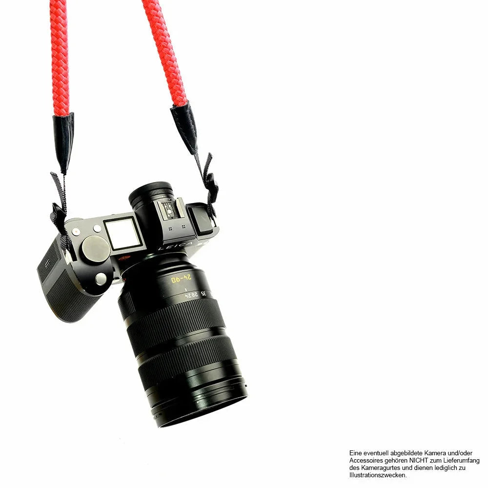 Kameragurte | Leder, Rot, Seil | Sailor Strap | Kamera Tragegurt Aus Leder Und Seil Für Kamera Flachösen In Rot Von Sailor Strap