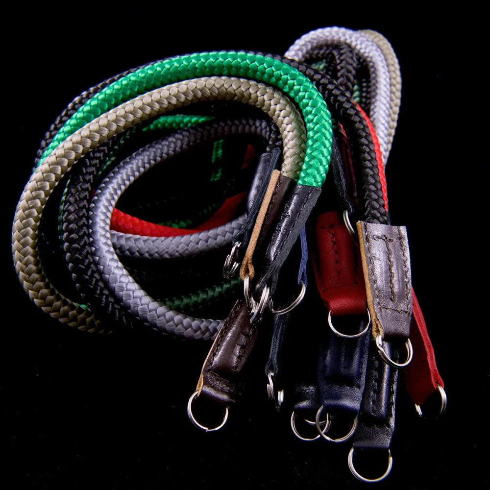 Kameragurte | Khaki / Grün, Leder, Seil | Sailor Strap | Kamera Tragegurt Aus Leder Und Seil Von Sailor Strap | Grün | Handmade |gr.s