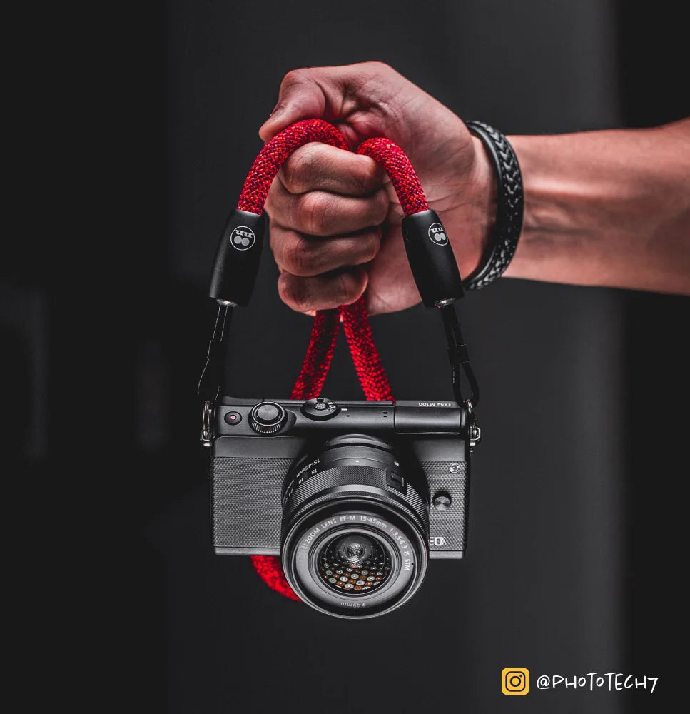 Tuenne Technical Outdoor Design Kameragurte | New - Rot - Seil | Kamera Tragegurt Aus Seil In Rot | Handgefertigt Und Patentiert | Tuenne