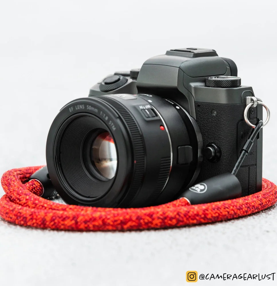 Tuenne Technical Outdoor Design Kameragurte | New - Rot - Seil | Kamera Tragegurt Aus Seil In Rot | Handgefertigt Und Patentiert | Tuenne