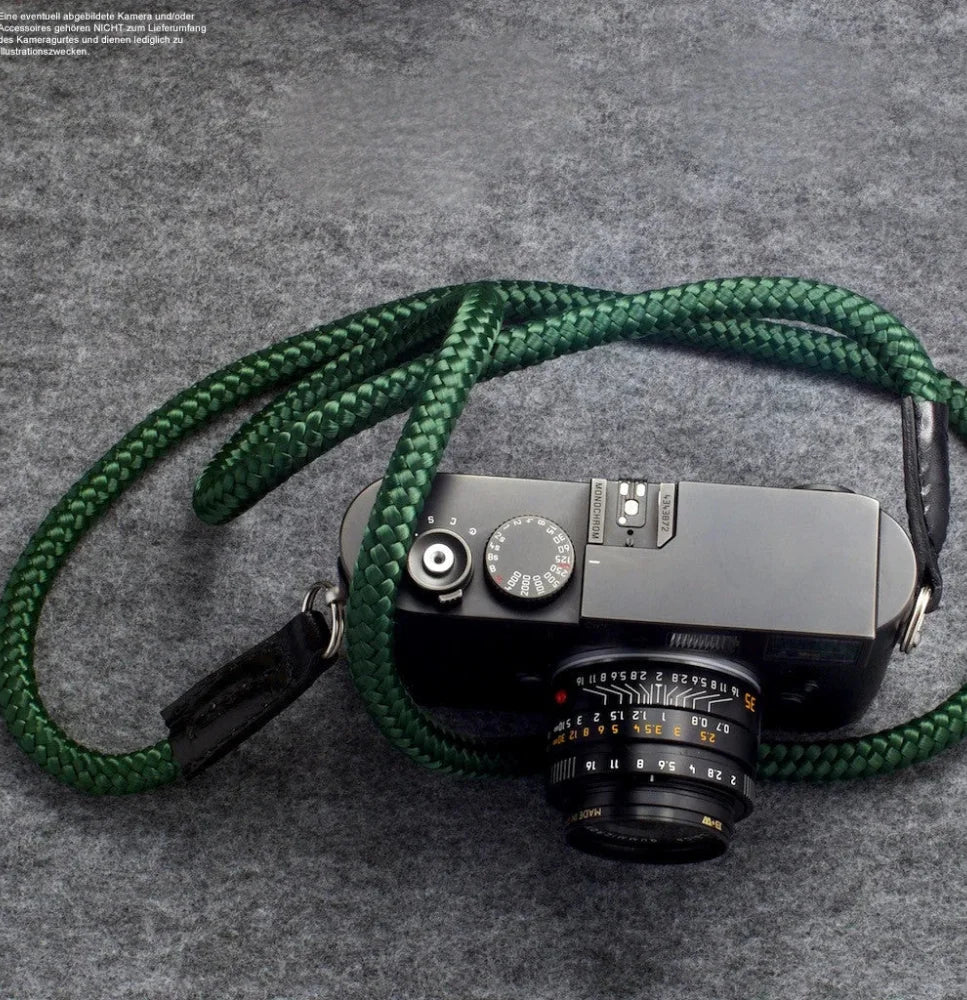 Kameragurte | Khaki / Grün, Leder, Seil | Sailor Strap | Kameragurt Aus Seil Bzw. Rope Von Sailor Strap Für Zb. Leica | Combat Grün |gr.s