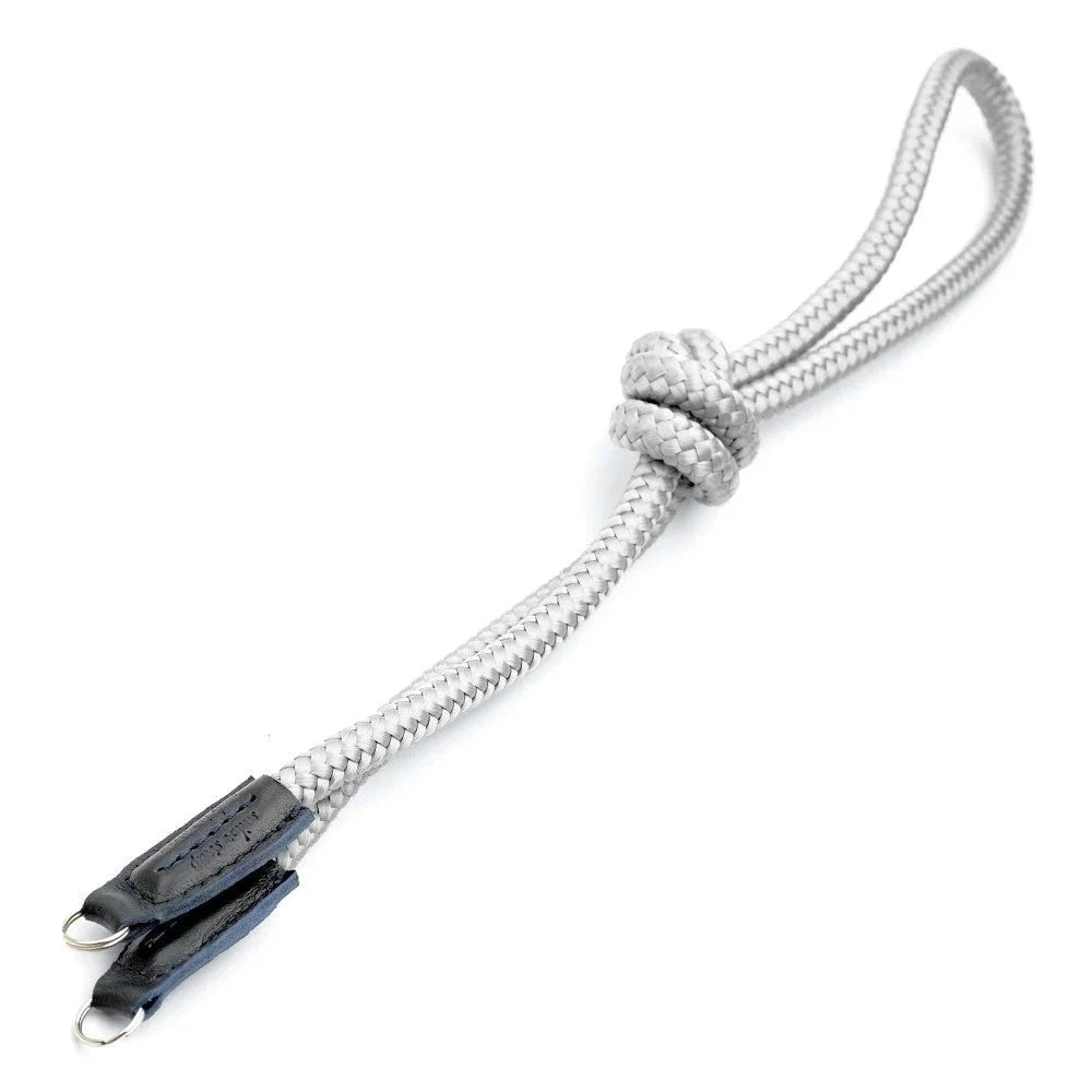 Kameragurte | Grau / Silber, Leder, Seil | Sailor Strap | Kameragurt Seil Und Leder Von Sailor Strap | Silber Grau | Handgefertigt |gr.l