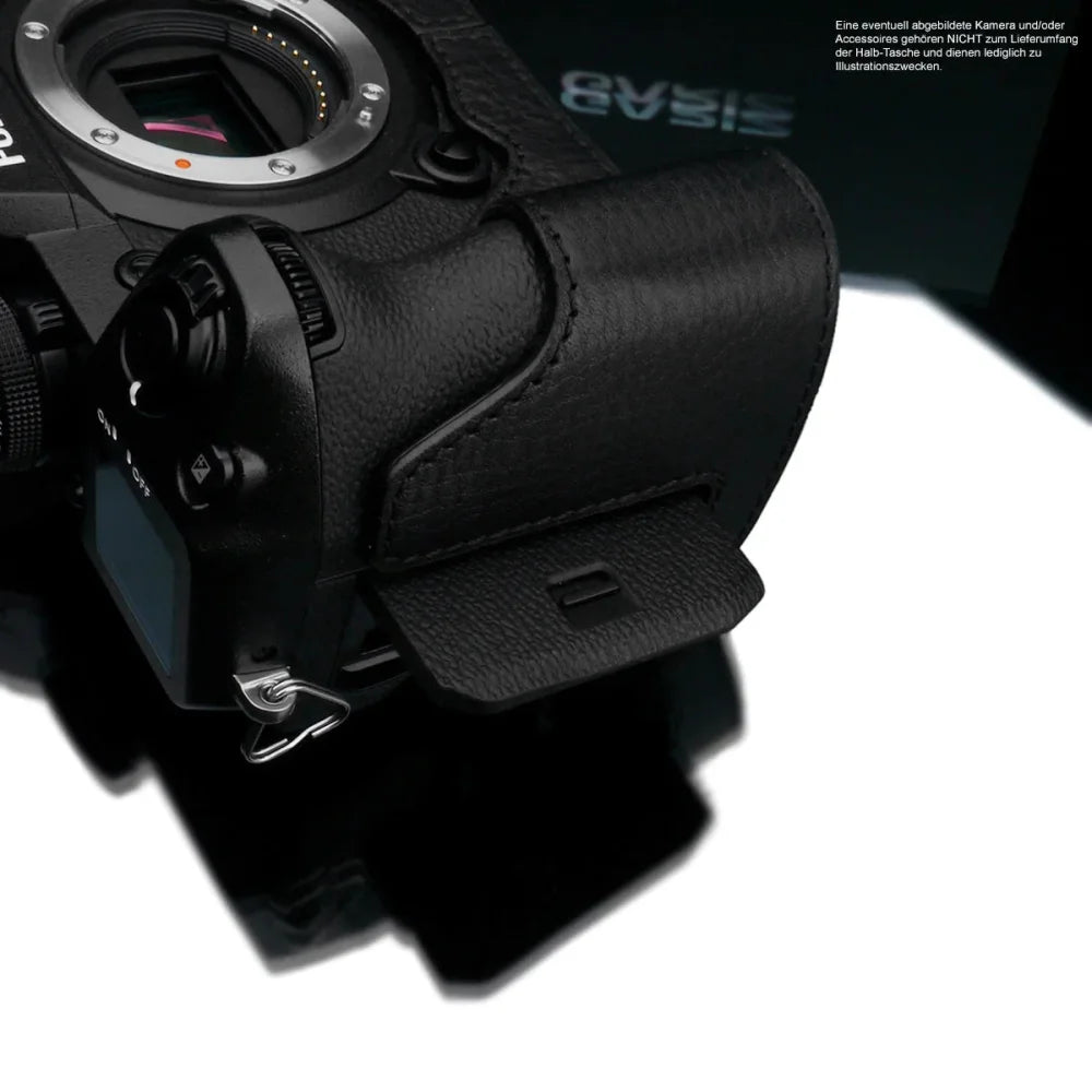 Half Case Bereitschaftstasche | Fuji, Leder, Schwarz | Gariz Design | Kameratasche Aus Leder Für Fujifilm X-h1 | Schwarz | Gariz Design |
