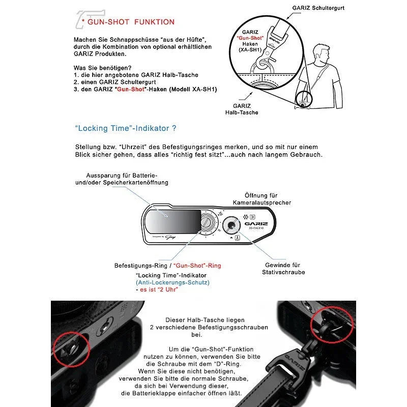 Half Case Bereitschaftstasche | Hellbraun, Leder, Panasonic | Gariz Design | Kameratasche Aus Leder Für Panasonic Lumix Dmc-lx15 Dmc-lx10