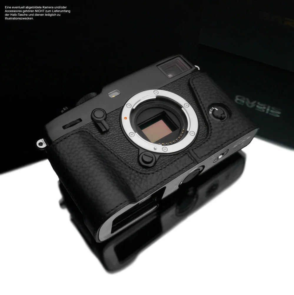 Half Case Bereitschaftstasche | Fuji, Leder, Schwarz | Gariz Design | Kameratasche Für Fuji X-pro3 Aus Leder Von Gariz Design In Schwarz |