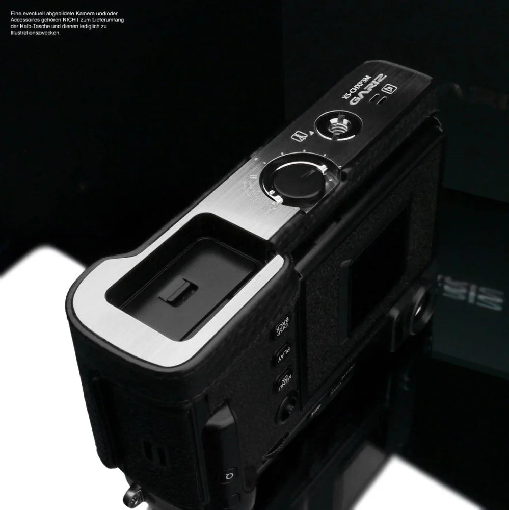 Half Case Bereitschaftstasche | Fuji, Leder, Schwarz | Gariz Design | Kameratasche Für Fuji X-pro3 Aus Leder Von Gariz Design In Schwarz |