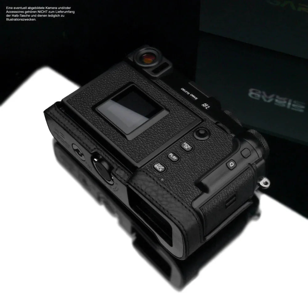 Half Case Bereitschaftstasche | Fuji, Leder, Schwarz | Gariz Design | Kameratasche Für Fuji X-pro3 Aus Leder Von Gariz Design In Schwarz |