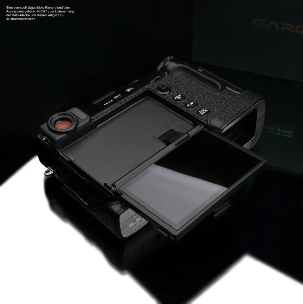 Half Case Bereitschaftstasche | Fuji, Leder, Schwarz | Gariz Design | Kameratasche Für Fuji X-pro3 Aus Leder Von Gariz Design In Schwarz |