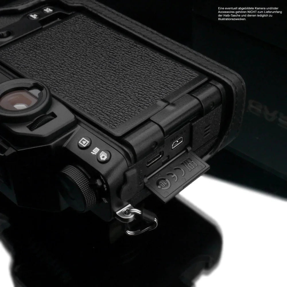 Half Case Bereitschaftstasche | Fuji, Leder, Schwarz | Gariz Design | Kameratasche Für Fujifilm X-s10 Von Gariz Design | Schwarzes Leder Aus