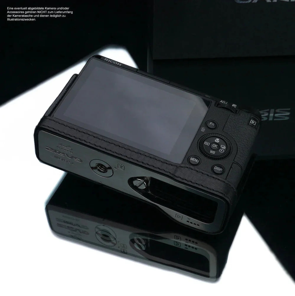 Half Case Bereitschaftstasche | Leder, Ricoh, Schwarz | Gariz Design | Kameratasche Für Ricoh Gr Iii Aus Leder In Schwarz Von Gariz Design |