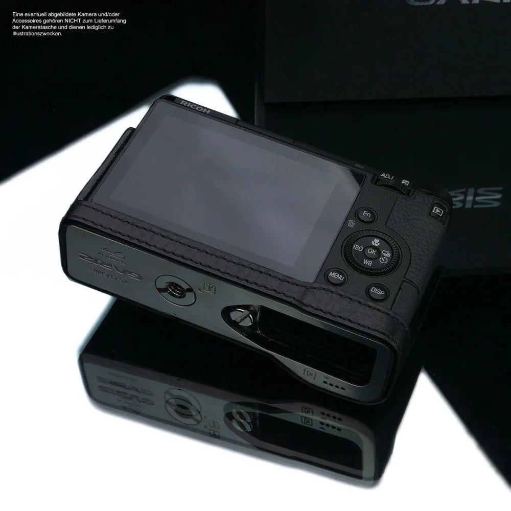 Half Case Bereitschaftstasche | Leder, Ricoh, Schwarz | Gariz Design | Kameratasche Für Ricoh Gr Iii Aus Leder In Schwarz Von Gariz Design |