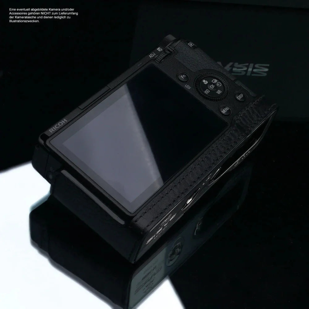 Half Case Bereitschaftstasche | Leder, Ricoh, Schwarz | Gariz Design | Kameratasche Für Ricoh Gr Iii Aus Leder In Schwarz Von Gariz Design |