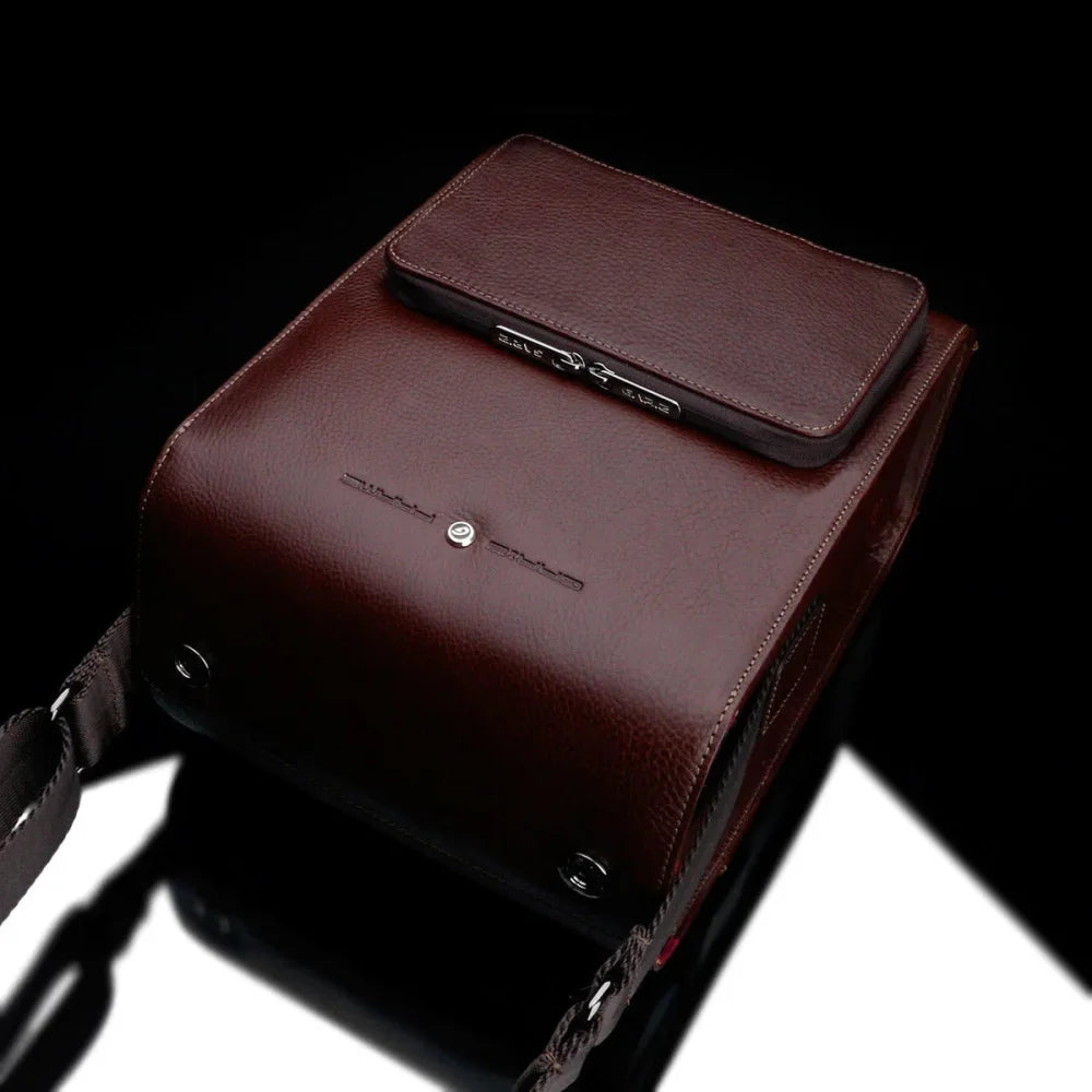 Fototaschen | Dunkelbraun, Leder | Gariz Design | Kameratasche Im Vintage Design Aus Leder Für Systemkameras In Braun Von Gariz