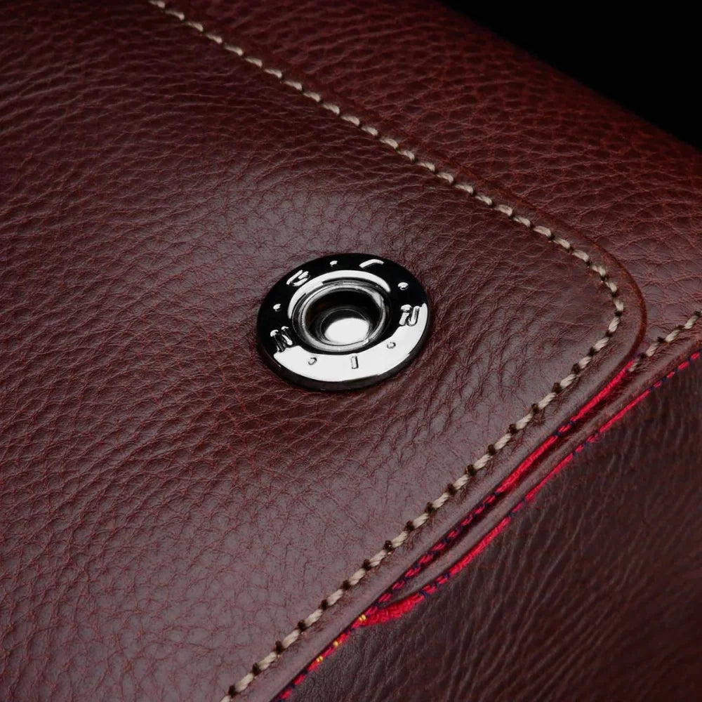 Fototaschen | Dunkelbraun, Leder | Gariz Design | Kameratasche Im Vintage Design Aus Leder Für Systemkameras In Braun Von Gariz