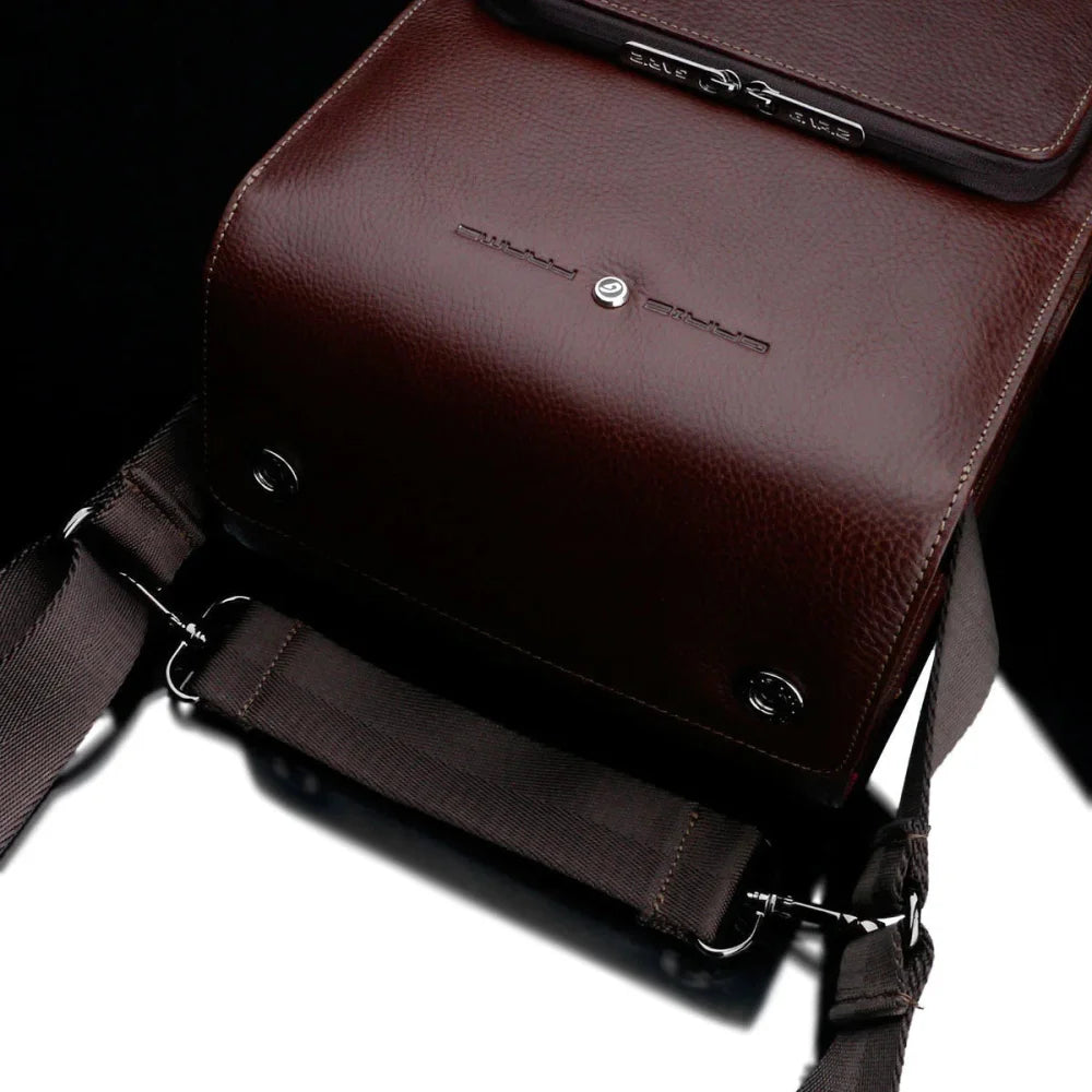 Fototaschen | Dunkelbraun, Leder | Gariz Design | Kameratasche Im Vintage Design Aus Leder Für Systemkameras In Braun Von Gariz