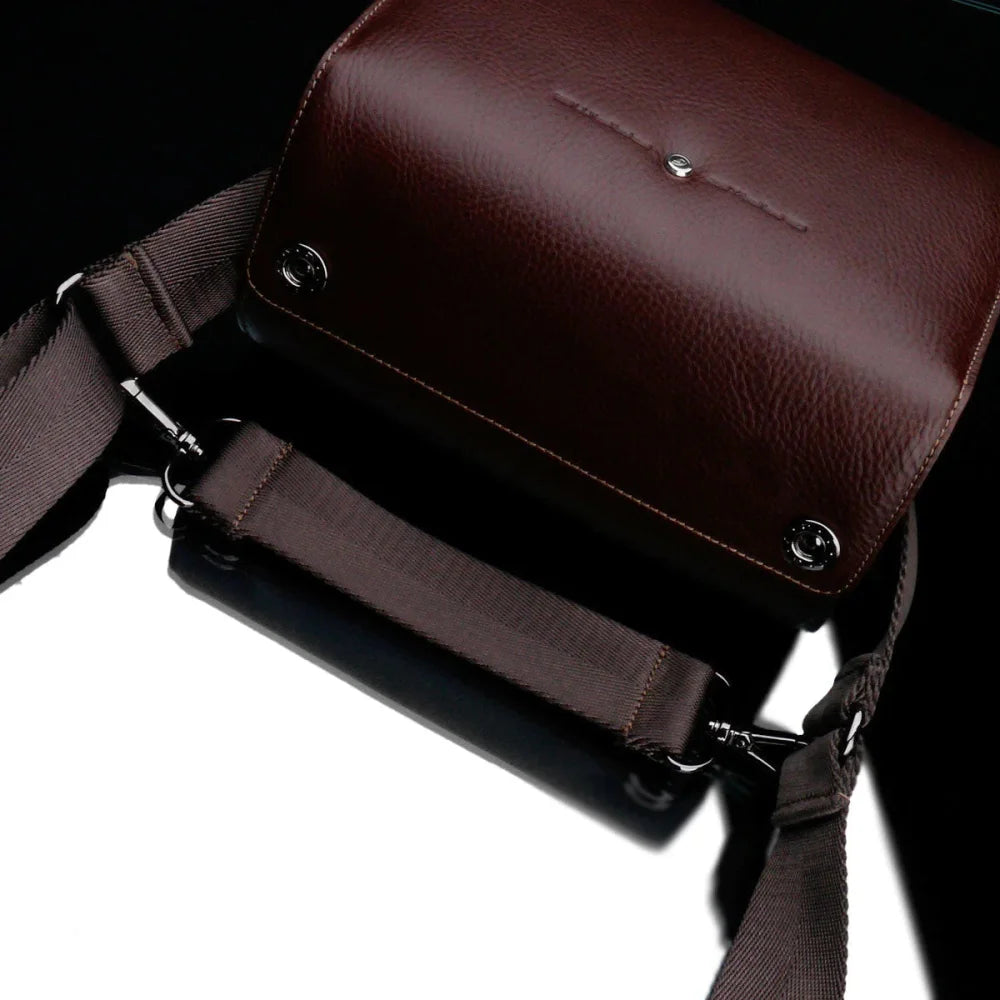 Fototaschen | Dunkelbraun, Leder | Gariz Design | Kleine Kameratasche Für Systemkamera | Leder Im Vintage Design | Braun | Gariz