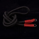 Kameragurte | Leder, Schwarz Und Rot, Seil | Sailor Strap | Leder Kameragurt Aus Seil Von Sailor Strap | Rot Schwarz | Handgefertigt |gr.s