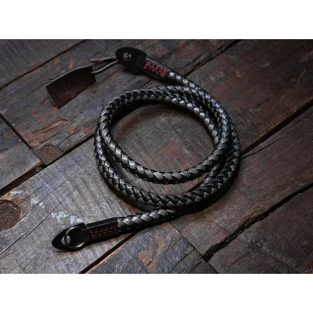 Kameragurte | Leder, Schwarz | Barton 1972 | Leder Kameragurt | Barton 1972 | Geflochten | Schwarz Grau | Handgefertigt