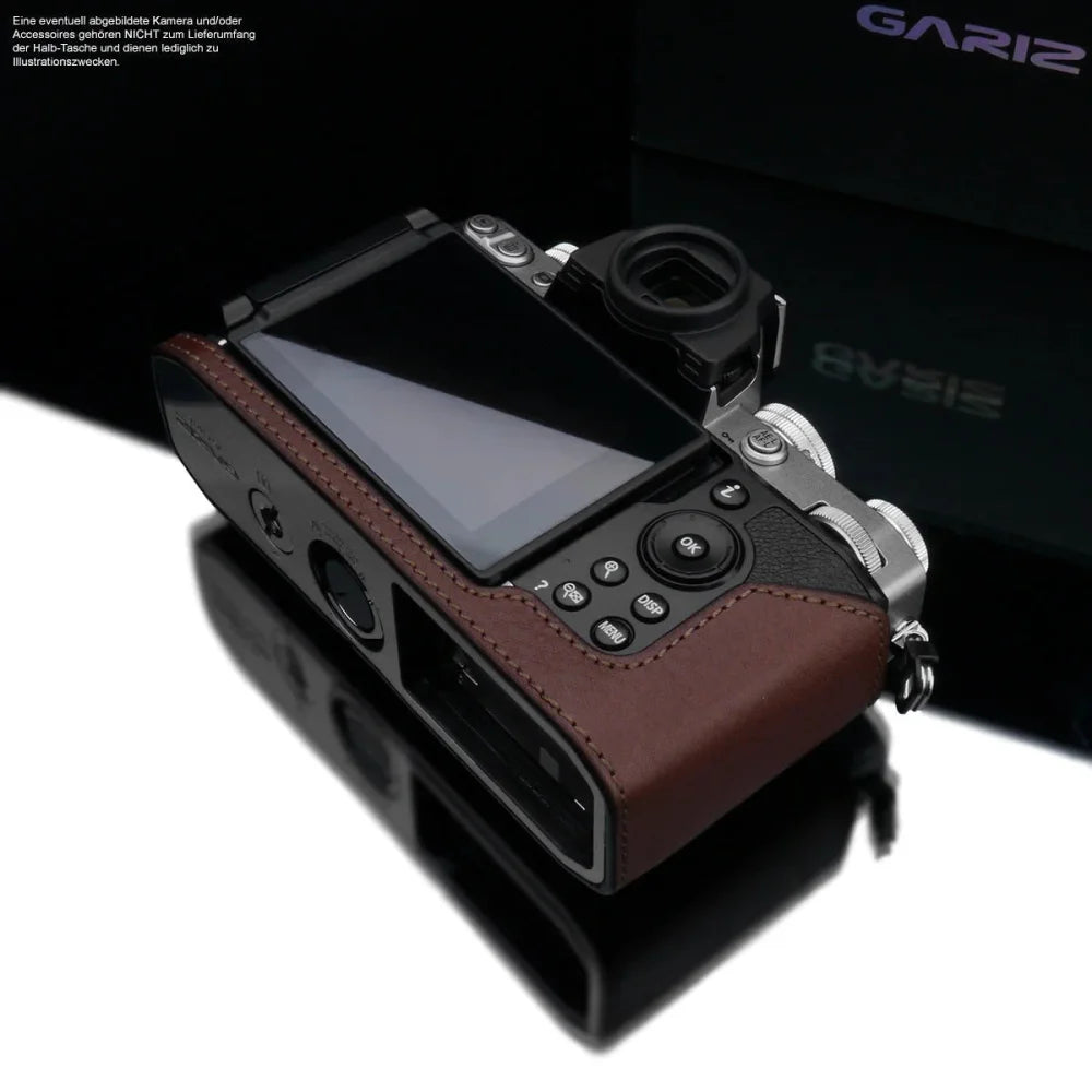 Half Case Bereitschaftstasche | Dunkelbraun, Leder, Nikon | Gariz Design | Tasche Für Nikon Zfc Kamera Aus Hochwertigem Leder In Braun Von