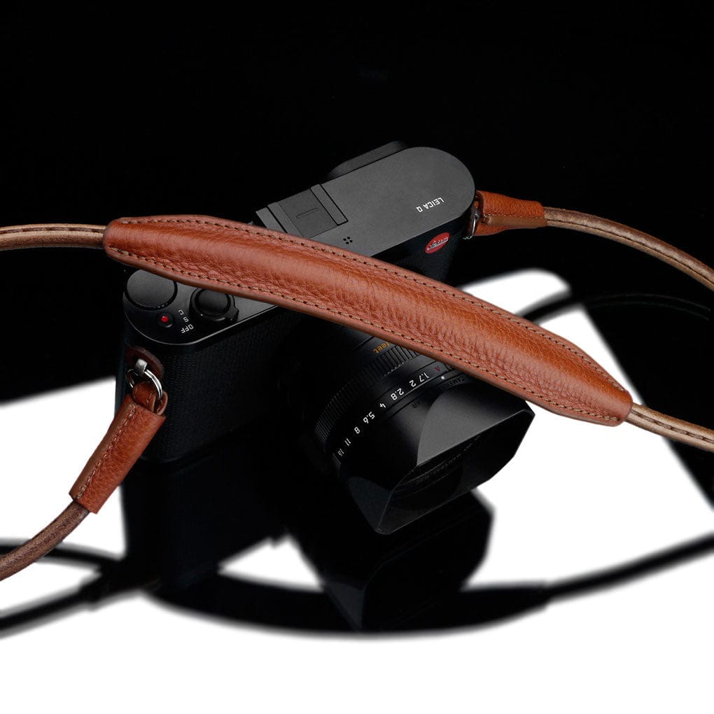 Kameragurt aus Leder in Hellbraun von GARIZ Design