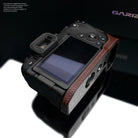 Gariz Design Half Case Bereitschaftstasche | Canon - Dunkelbraun - Leder | Fototasche Für Canon Eos R8 Und Canon Eos Rp Aus Leder In Braun