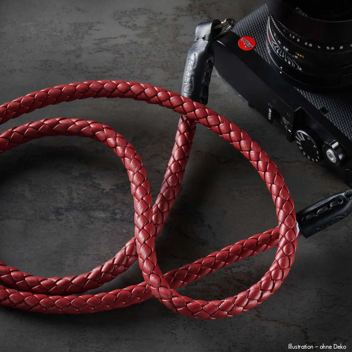 Rock n Roll Camera Straps And Bags Kamerazubehör Speziell für Leica | Geflochtener Leder Kamera Schultergurt von | Burgundy Rot 100cm