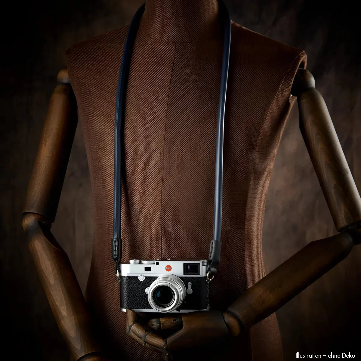 Rock n Roll Camera Straps And Bags Kameragurte | Hochwertiger Kameragurt aus Nappaleder mit einem Kern Seil in Dunkelblau von n | 100cm