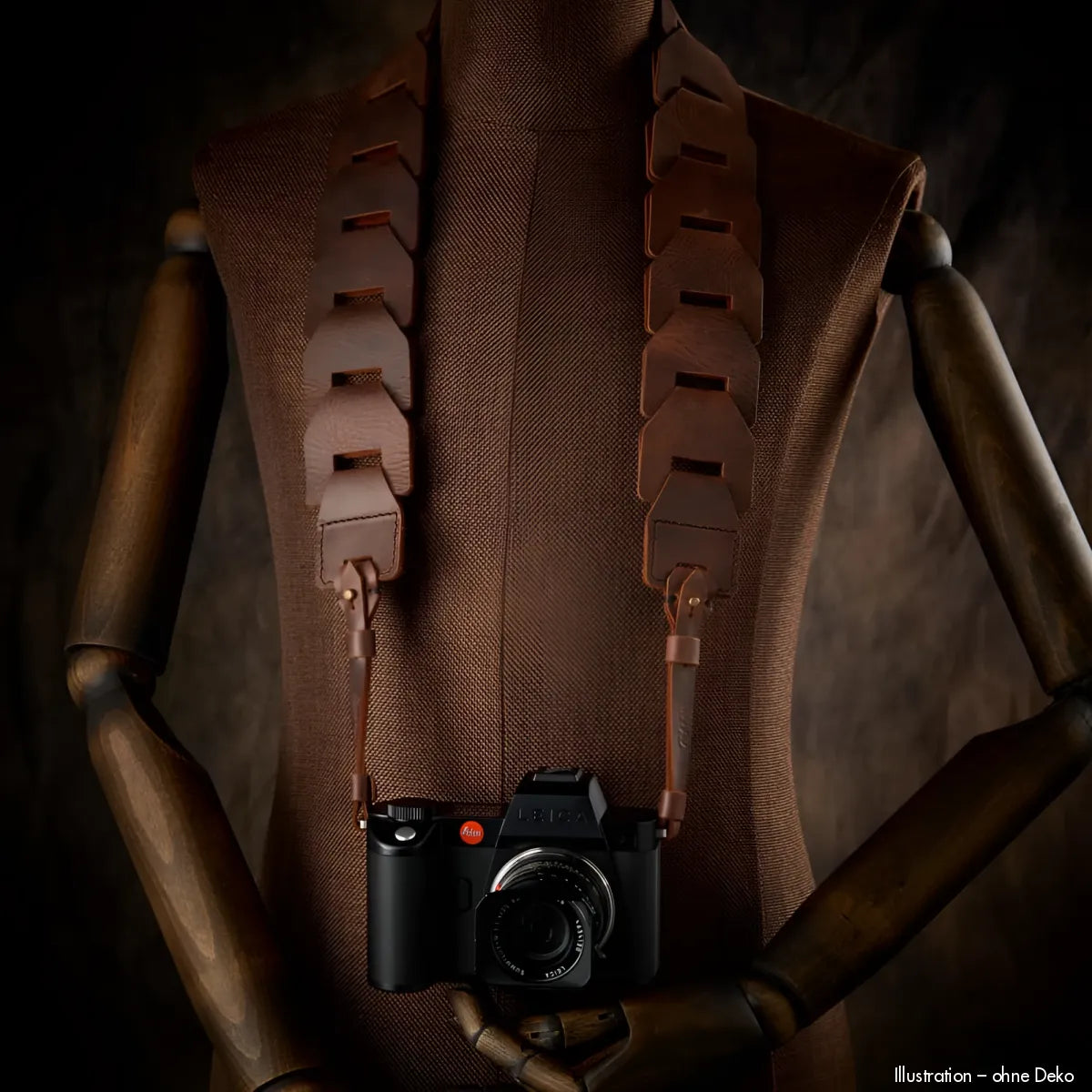 Brauner Ledergurt für Leica SL, 125cm, verstellbar