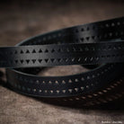 Rock n Roll Camera Straps And Bags Kamerazubehör in Schwarz | Kamera Schultergurt aus Vollnarbenleder mit Pyramiden-perforation von n